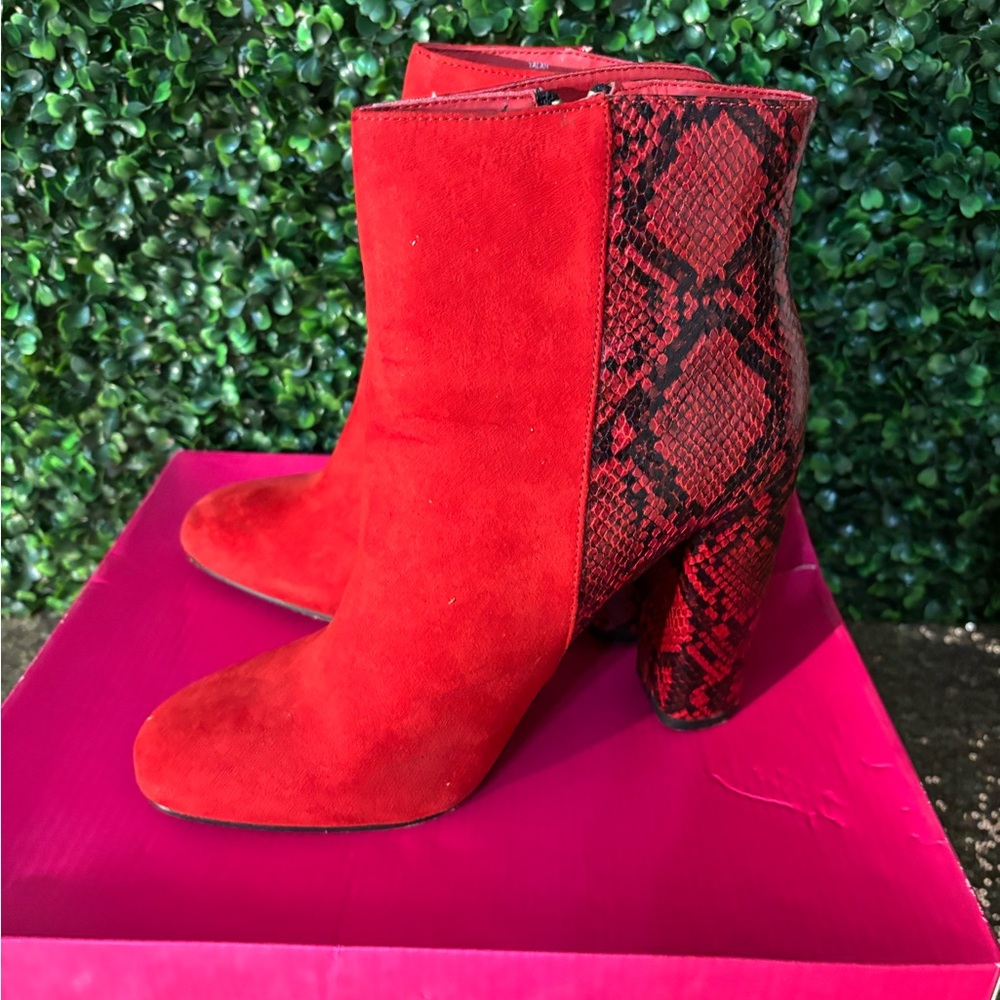 Cute red booties